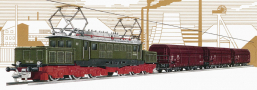 [Soupravy] → [S lokomotivou] → 545/744: set elektrické lokomotivy E 94 tří nákladních samovýsypných vozů