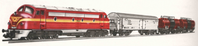 [Soupravy] → [S lokomotivou] → 1621: set dieselov lokomotivy M 61 a t nkladnch voz