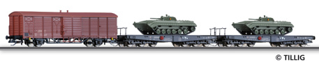 [Soupravy] → [Nákladní] → 01593: set tří nákladních vozů vojenského transportu, set 2