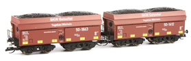 [Soupravy] → [Nákladní] → 23033: set dvou samovýsypných vozů s nákladem uhlí „BKW Geiseltal“ SET 3