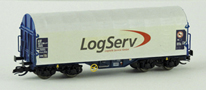 [Soupravy] → [Nákladní] → 51136: set dvou plošinových vozů s odsuvnou plachtou „LogServ“
