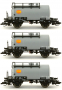 [Soupravy] → [Nákladní] → 120073: set tří šedých kotlových vozů s logem „MINOL“