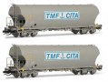[Soupravy] → [Nákladní] → HN9736: set dvou nákladních samovýsypných vozů na přepravu obilí „TMF CITA”