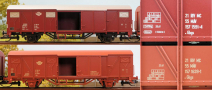 [Soupravy] → [Nákladní] → 502219: set dvou krytých nákladních vozů
