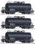[Soupravy] → [Nákladní] → 502602: set tří černých kotlových vozů „VEB Teerverarbeitungswerk Rositz“
