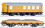 [Soupravy] → [Nákladní] → 502607: set dvou vozů pracovního vlaku „Bahnbau-Gruppe“