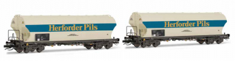 [Soupravy] → [Nákladní] → HN9749: set dvou nákladních samovýsypných vozů na přepravu obilí „Herforder Pils”