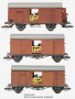 [Soupravy] → [Nákladní] → 115613: set tří krytých nákladních vozů s krávami