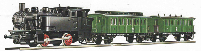 [Program ″Start″] → [Soupravy] → 1192: set parní lokomotivy a dvou osobních vozů pruského typu