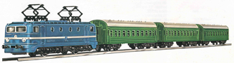[Program ″Start″] → [Soupravy] → 1391: set elektrické lokomotivy a tří rychlíkových vozů