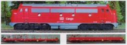 [Program ″Start″] → [Soupravy] → 500497: set dieselové lokomotivy Nohab, plošinového a nízkostěnného vozu