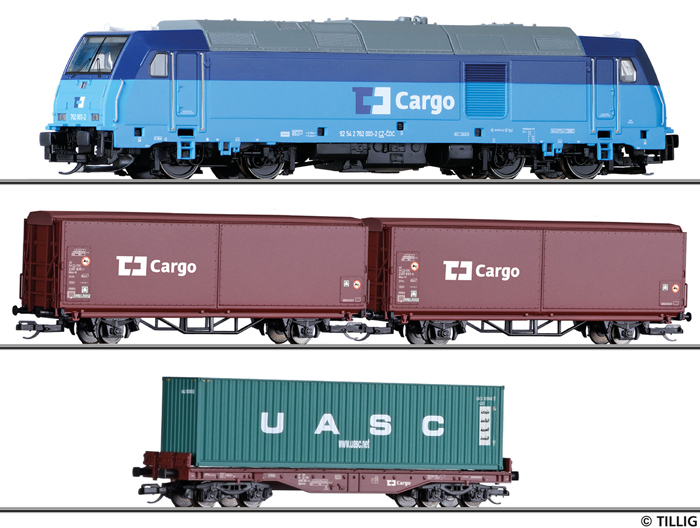 [Program ″Start″] → [Soupravy] → 01449: set dieselové lokomotivy a tří nákladních vozů