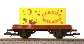 [Program „Start“] → [Nákladní vozy] → 500794: nízkostěnný nákladní vůz červenohnědý se žlutým kontejnerem „Circus Milano“