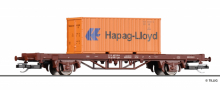 [Program „Start“] → [Nákladní vozy] → 17485: plošinový nákladní vůz červenohnědý s kontejnerem 20′ „Hapag-Lloyd“